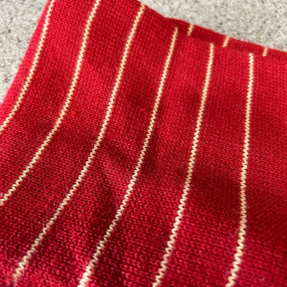 NWT Echo Soft Fringed Scarf With Fringe Striped Rusty Red and Tan - Picture 3 of 3